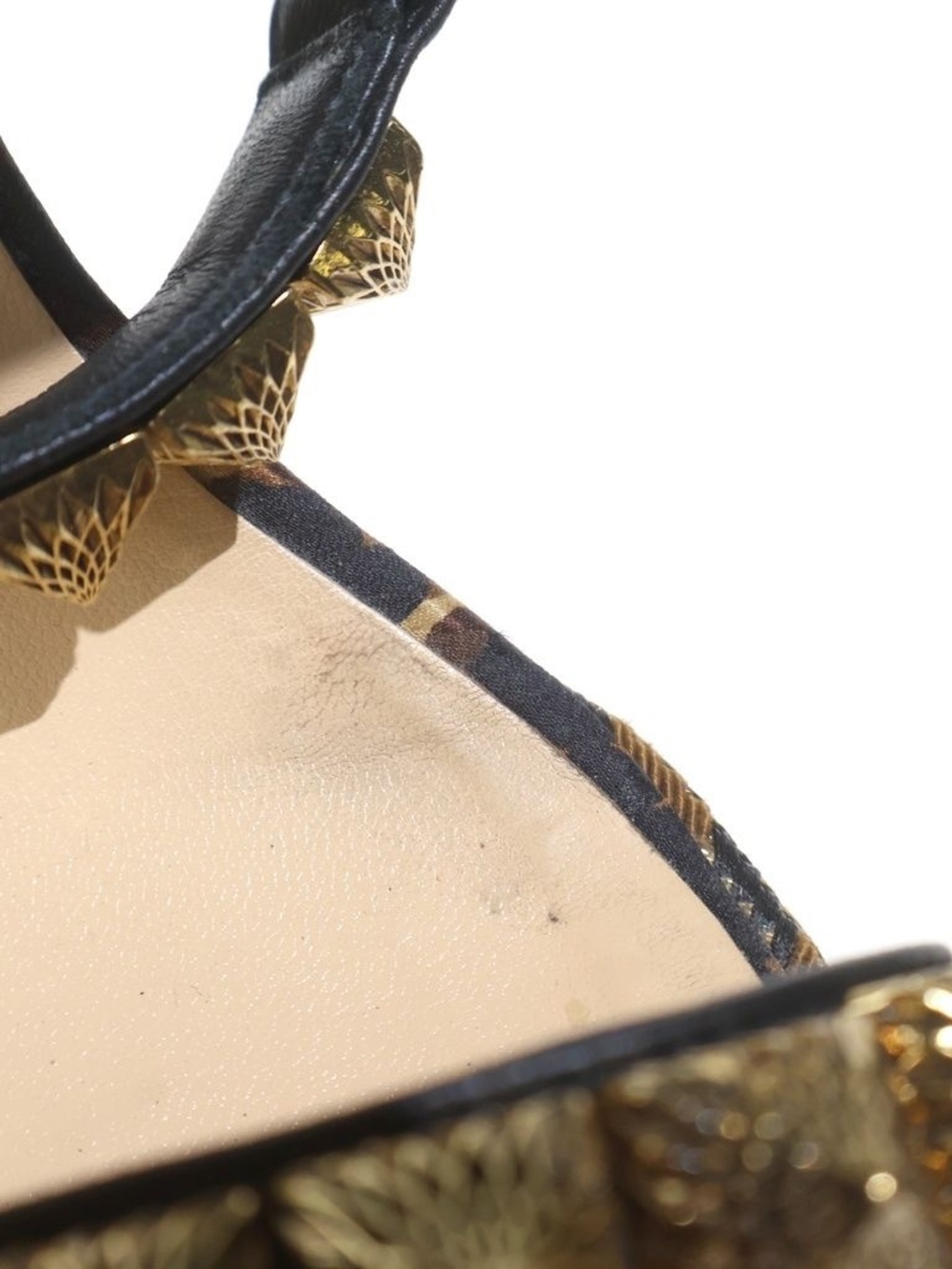 Christian Louboutin Pira Ryad 110 Leopard Espadrille Wedge Sandals Sz 37 - Picture 6 of 6